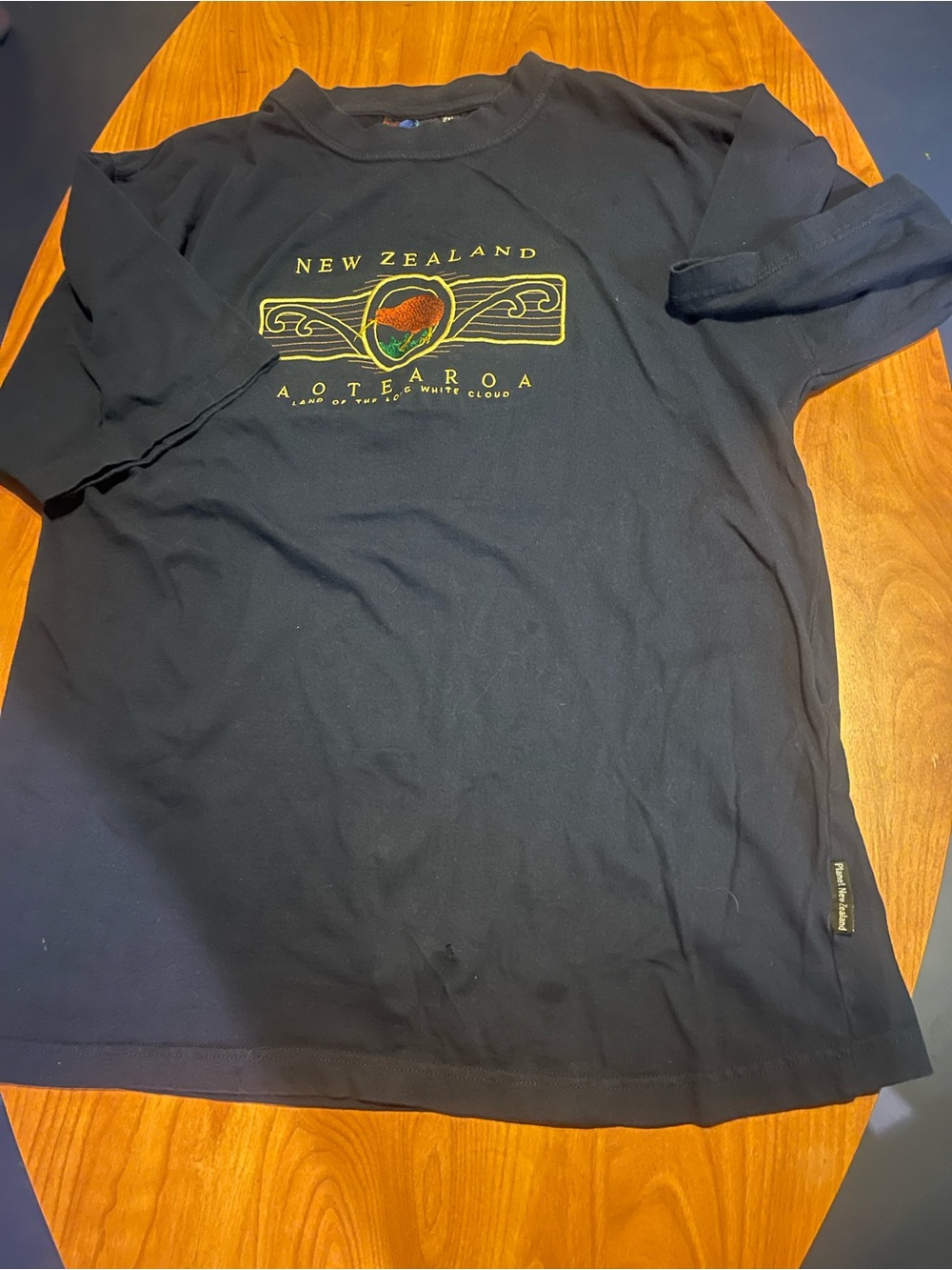 New Zealand Aotearoa Graphic Black Short Sleeve Tee